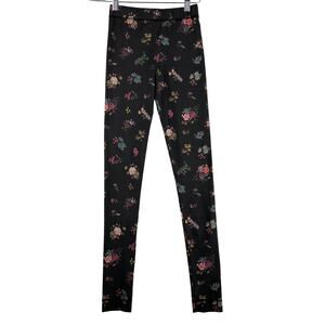 Bellerose NWT Women's Vivid Foral on Dark Brown Leggings - Size 0